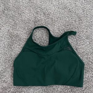 Lululemon Everglade Green Ribbed Sports bra